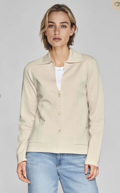 Gollehaug Oat Knit Blazer Jacket