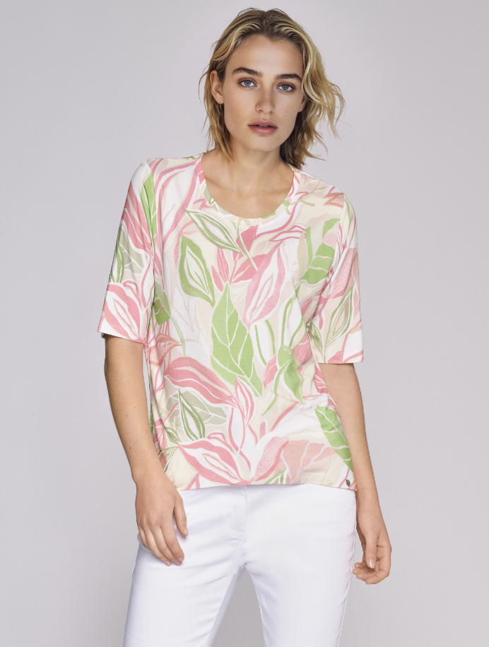 Gollehaug Pink and Green Jersey T-Shirt