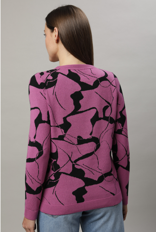 Gollehaug Fuchsia Knit Jumper