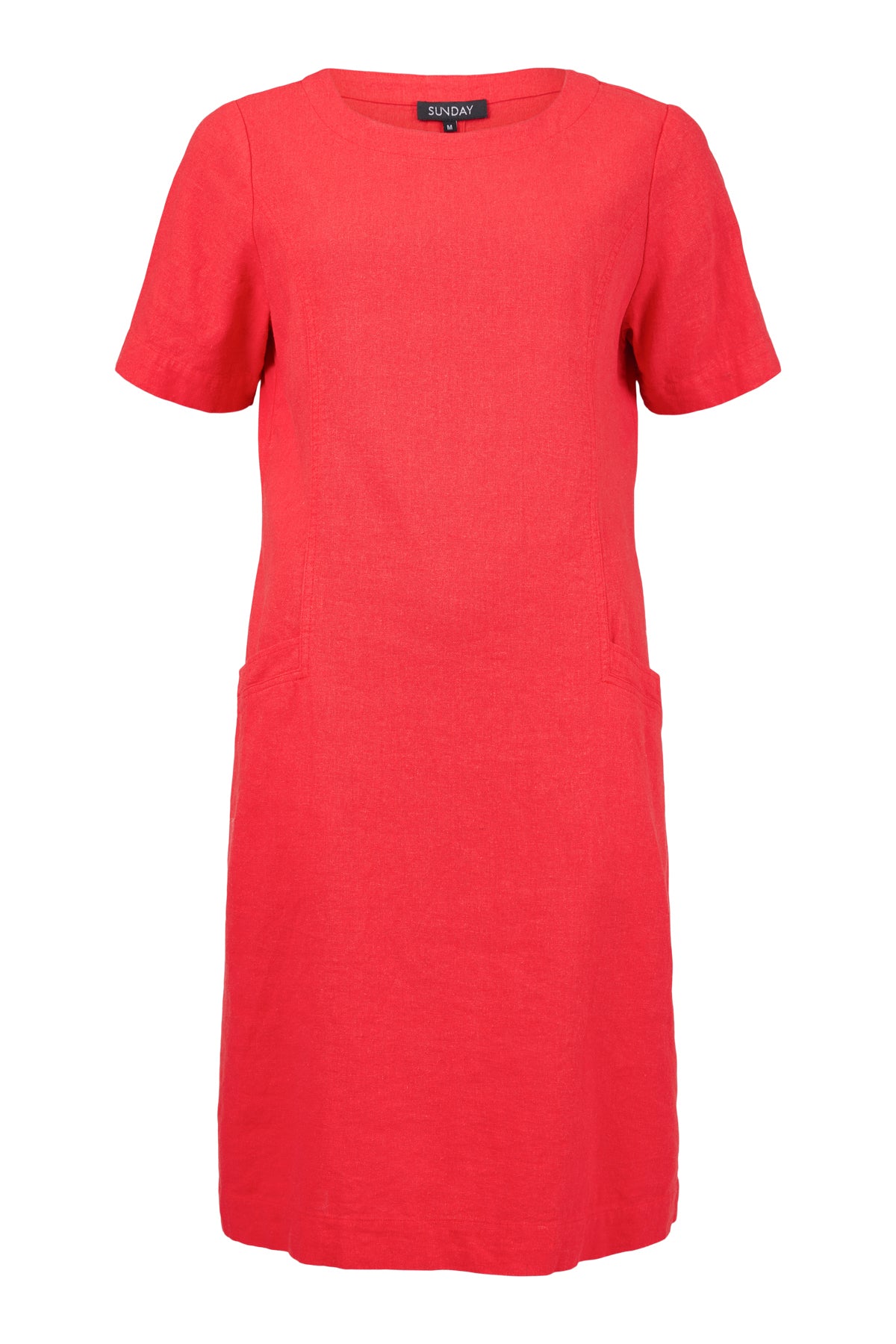SUNDAY Vermillion Button Back Dress