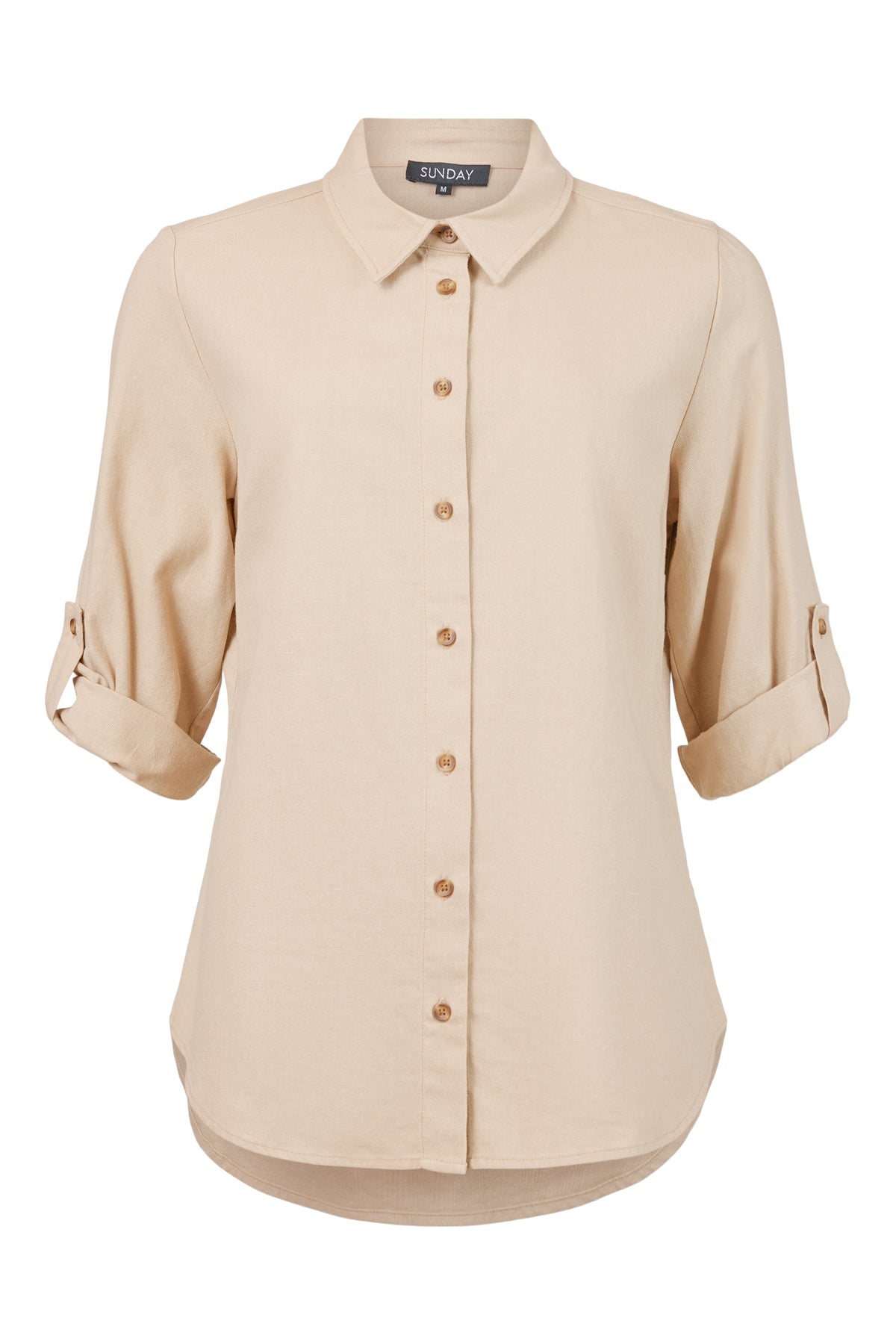 SUNDAY Dark Cream Linen Shirt