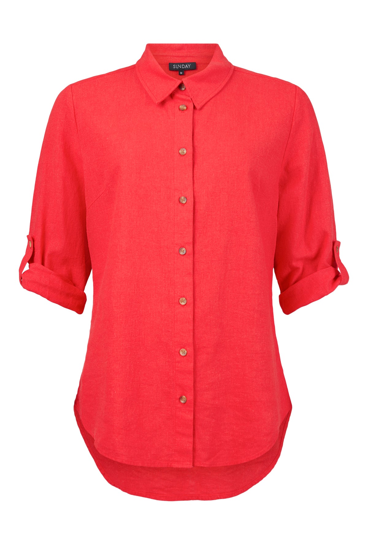 SUNDAY Vermillion Linen Shirt