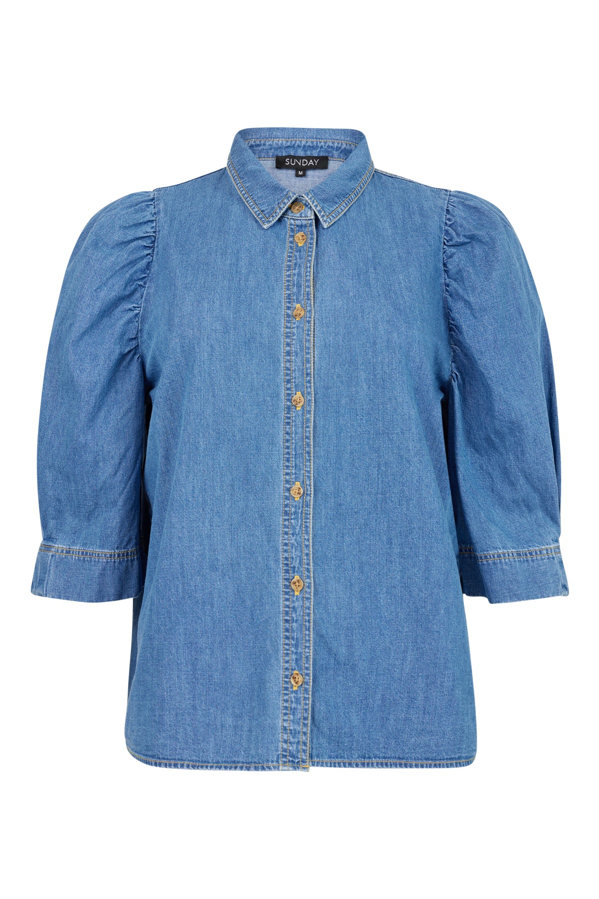 SUNDAY Puff Shoulder Denim Shirt
