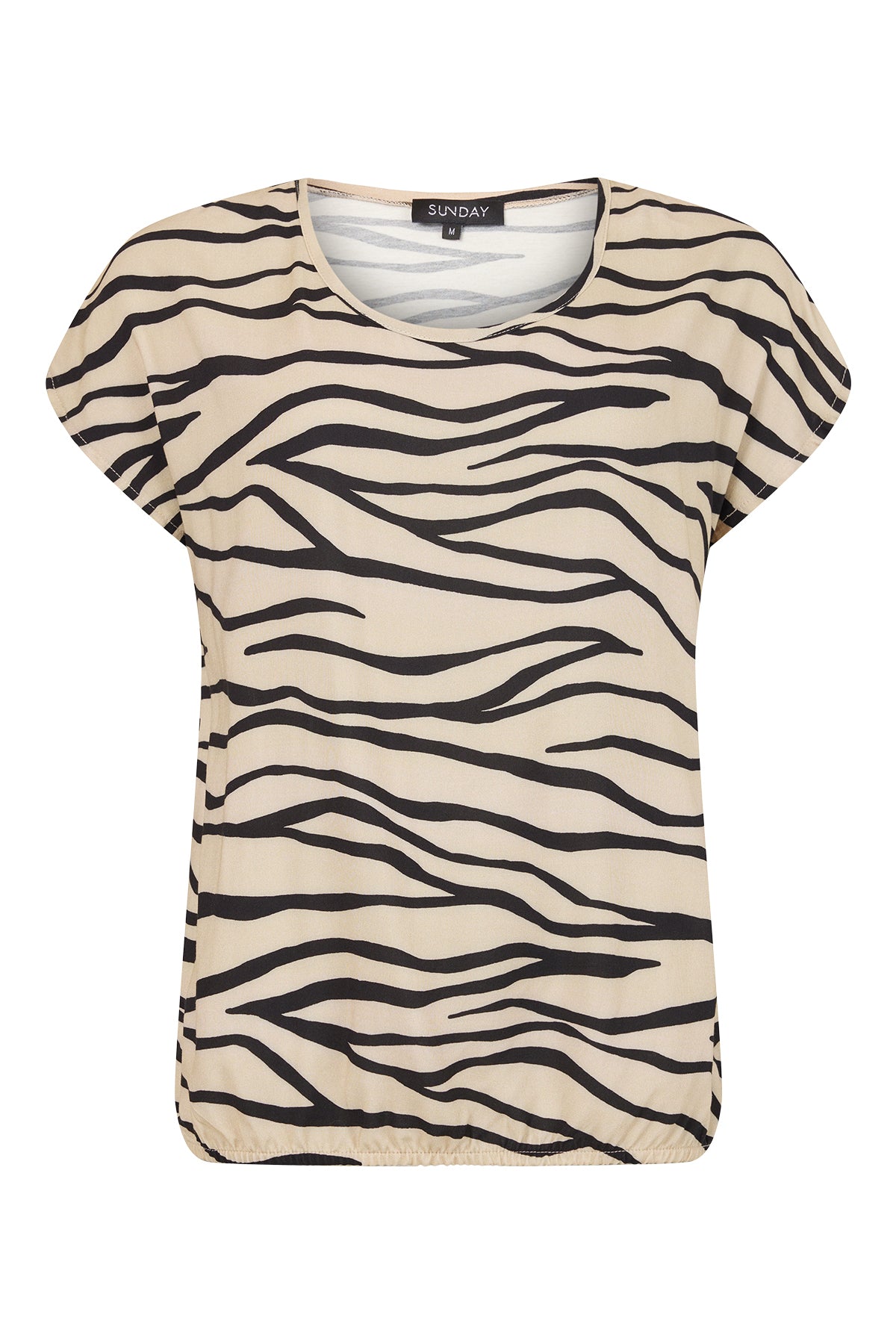 SUNDAY Beige Zebra Top