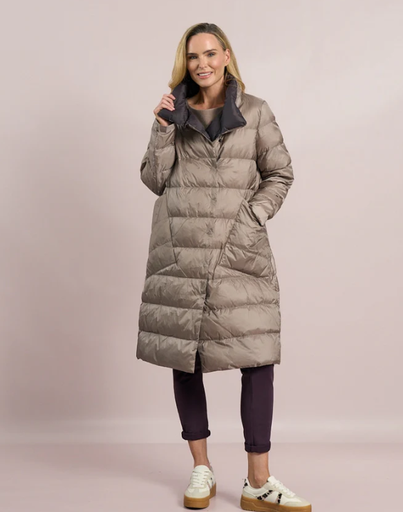 DECK Taupe Reversible 100% Nylon Padded Jacket