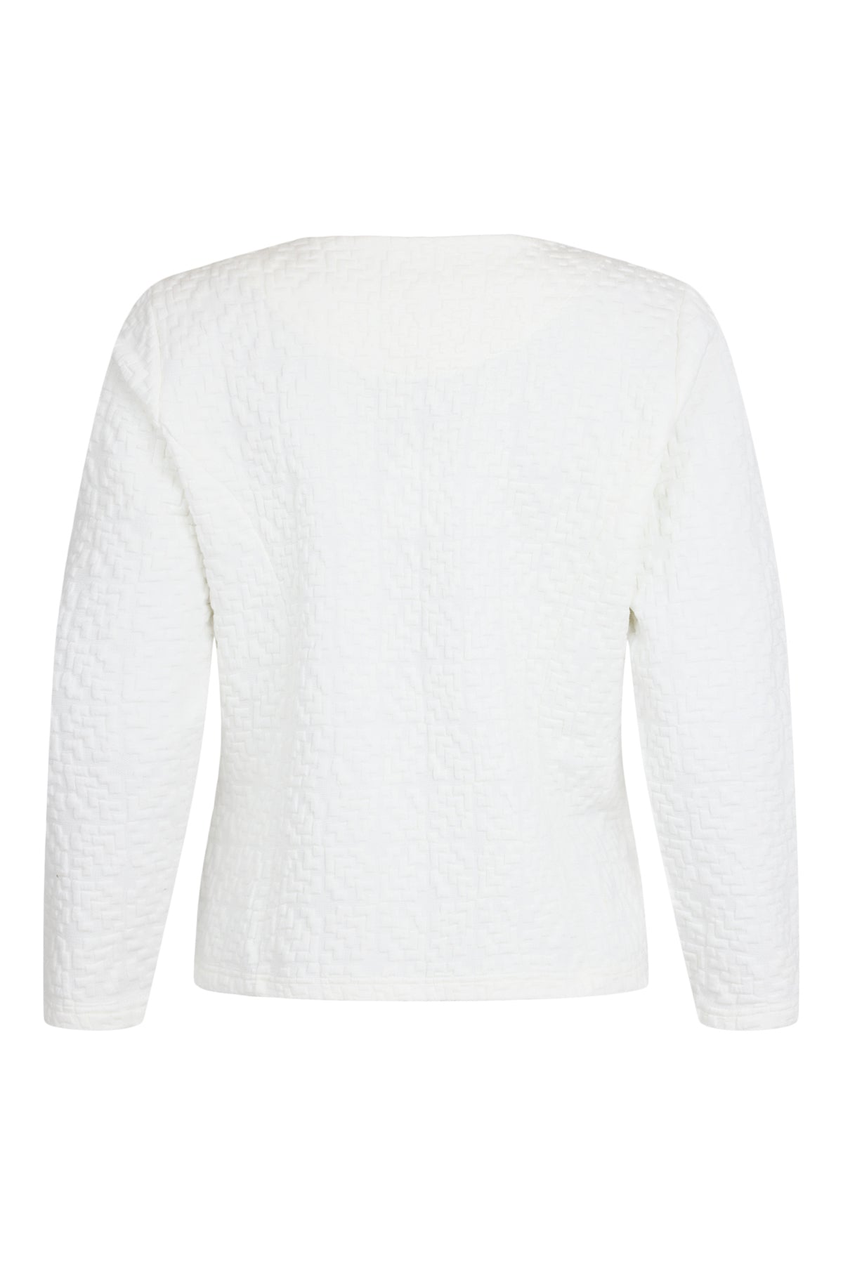 SUNDAY Textured White Knit Jacket