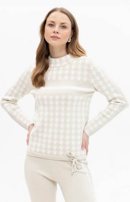 PASSIONI Winterwhite Houndstooth Sweater