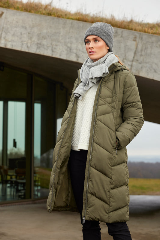 SUNDAY Olive Long Padded Jacket