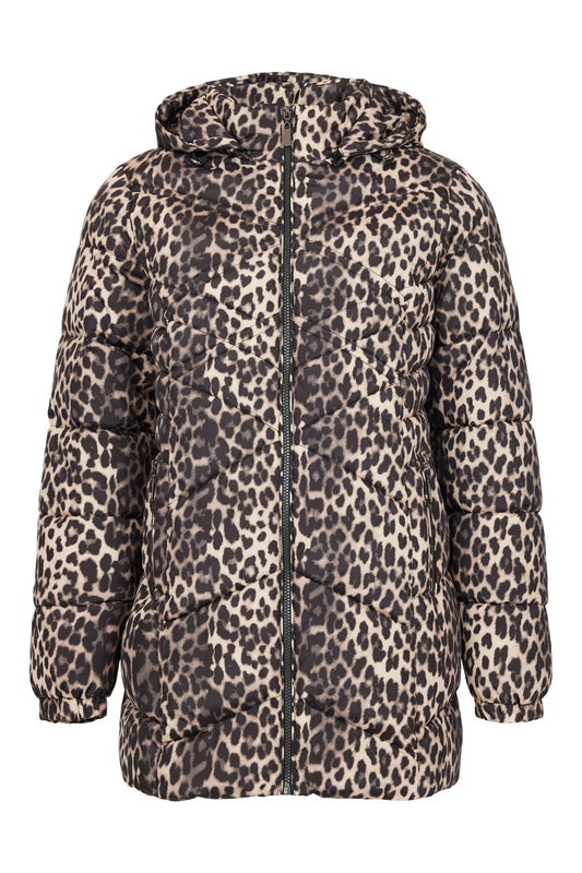 SUNDAY Leopard Print Puffy Jacket