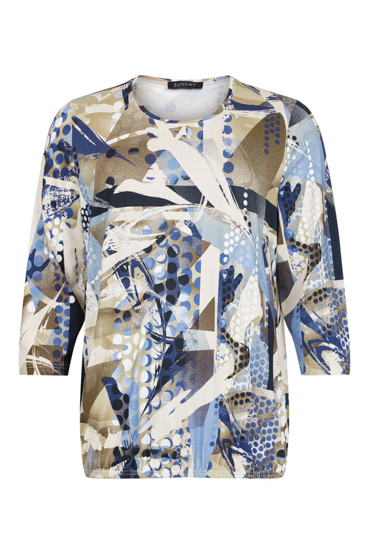 Abstract patterned shirt on a white background