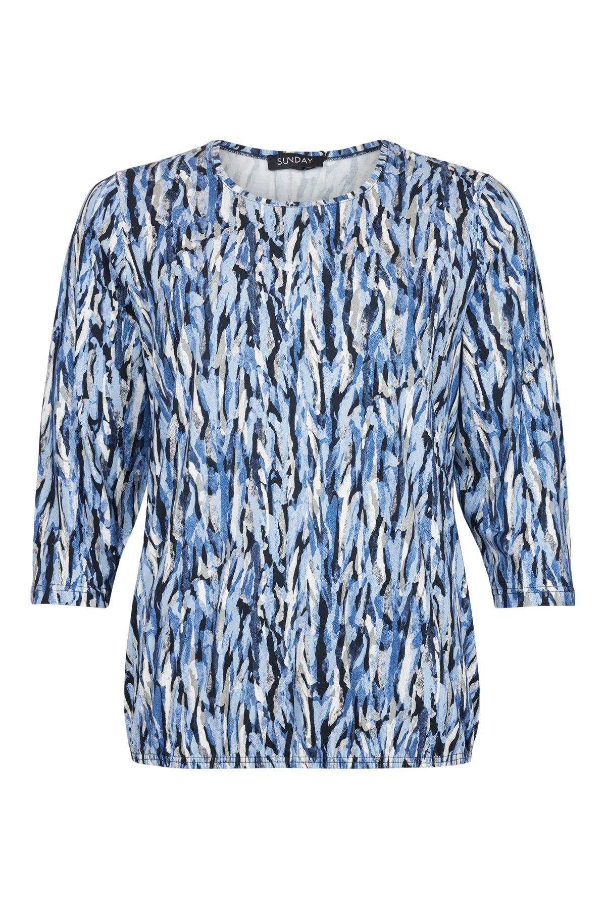 SUNDAY Blue Stripes Jersey Top
