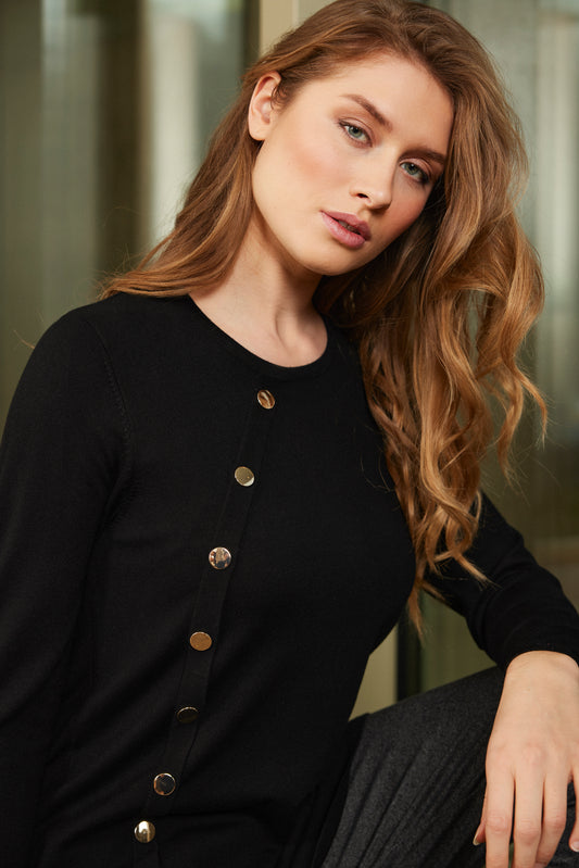 SUNDAY Black Knit Tunic