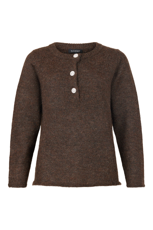 SUNDAY Brown Knit Jumper