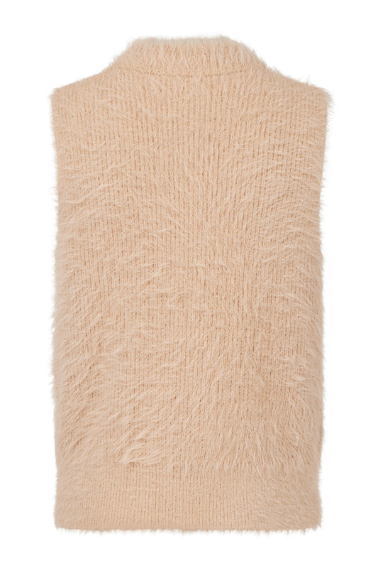 SUNDAY Light Taupe Knit Gilet