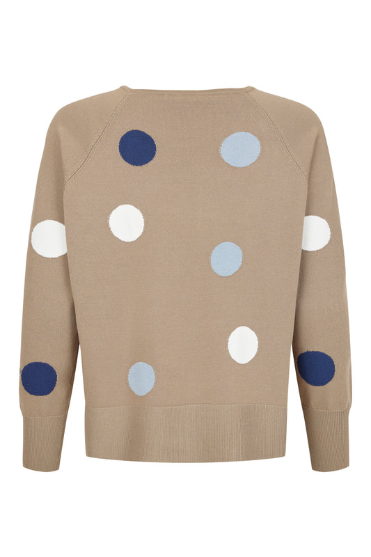 SUNDAY Latte Polka Dot Knit Jumper