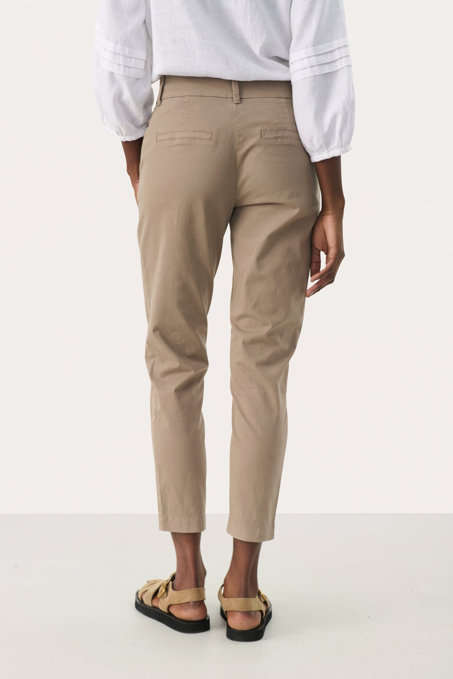 Part Two Taupe Soffys Ankle Grazing Trousers
