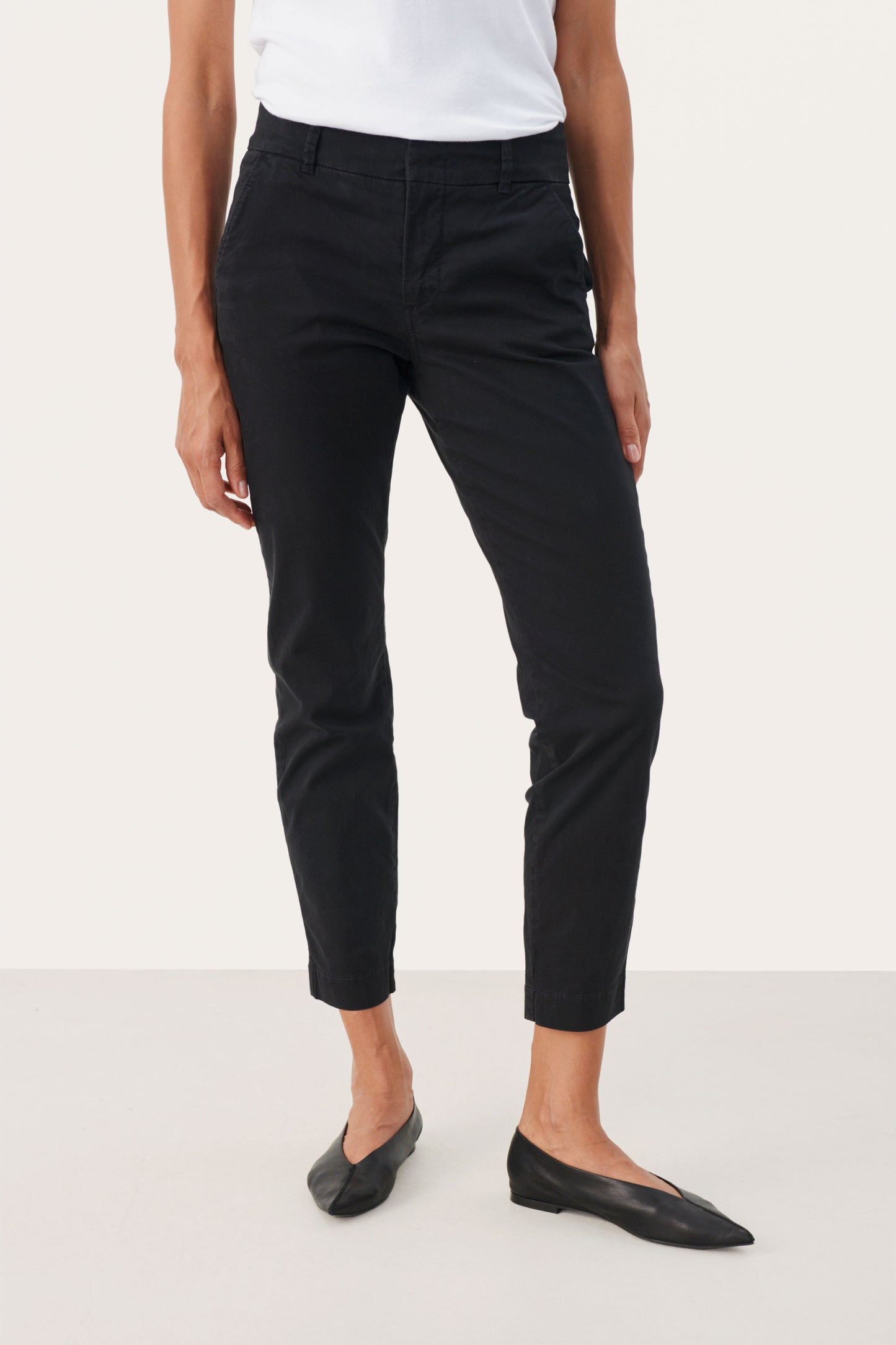 Part Two Dark Navy Crop Trousers