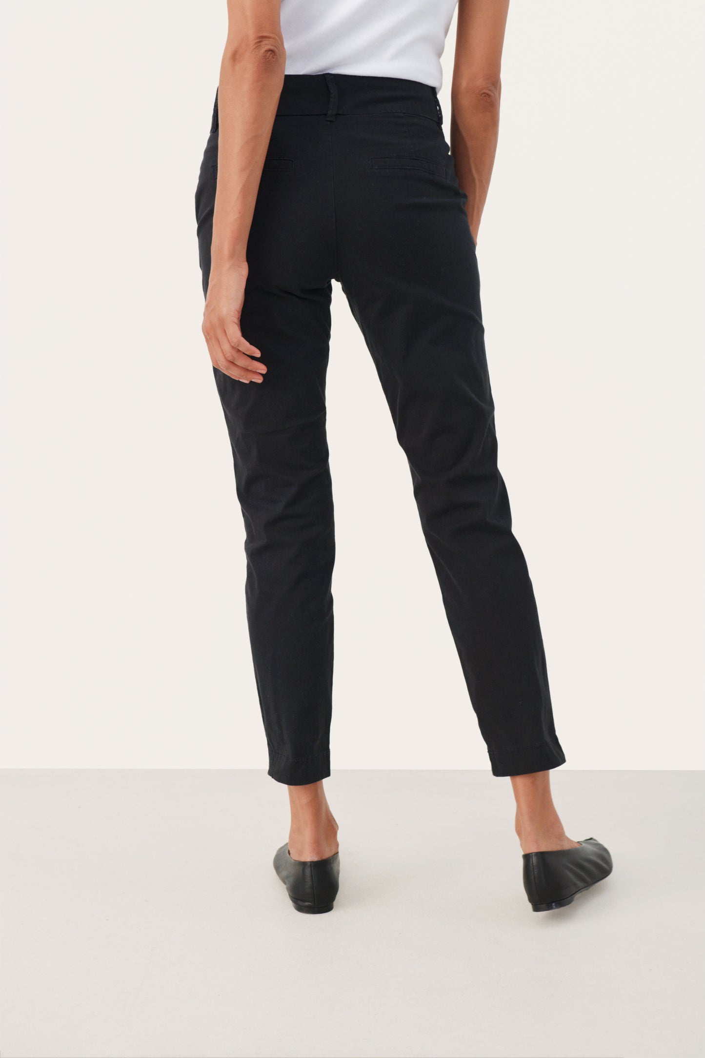 Part Two Dark Navy Crop Trousers