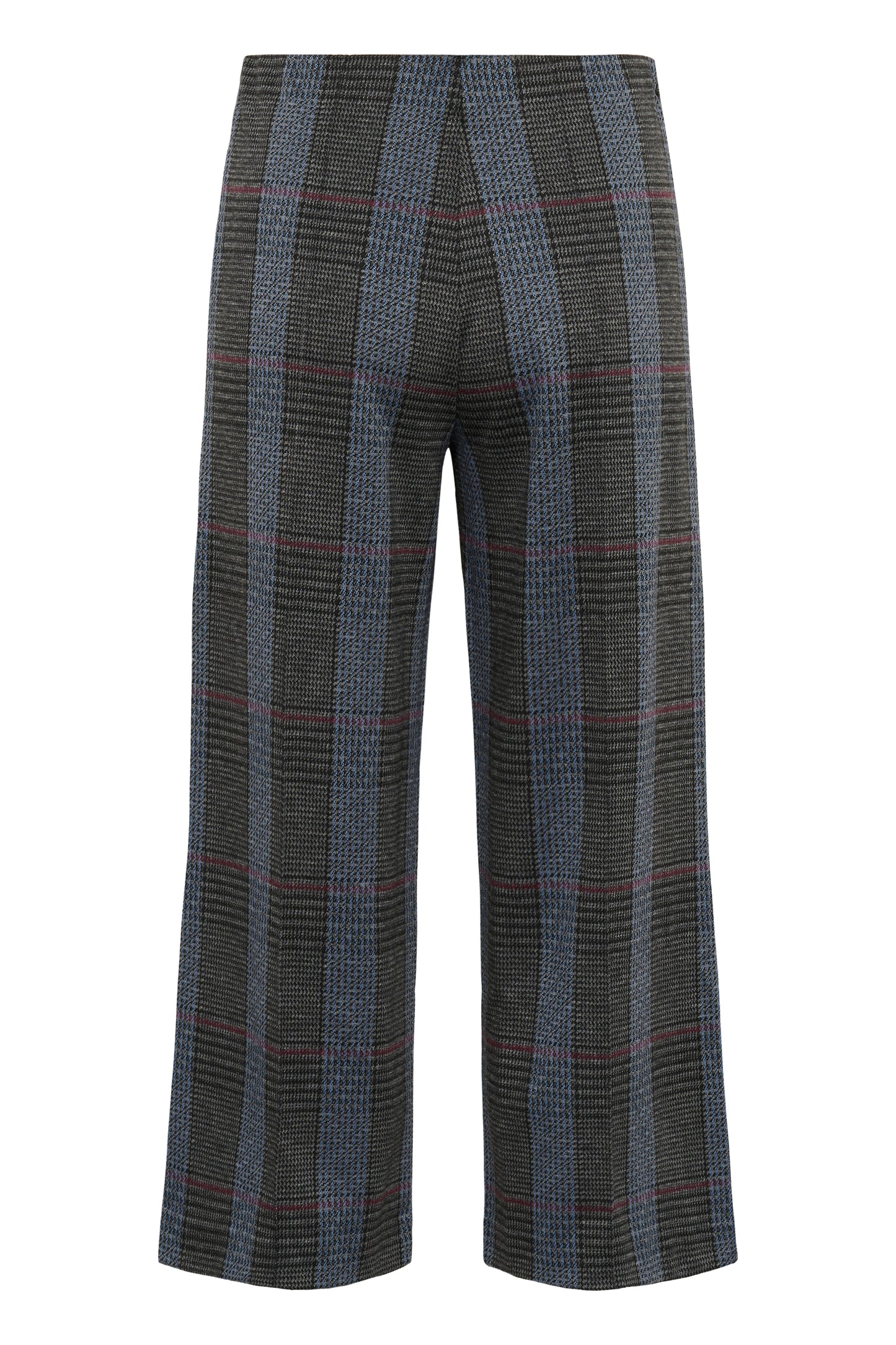 Part Two Large Grey Check Wide Leg Trousers