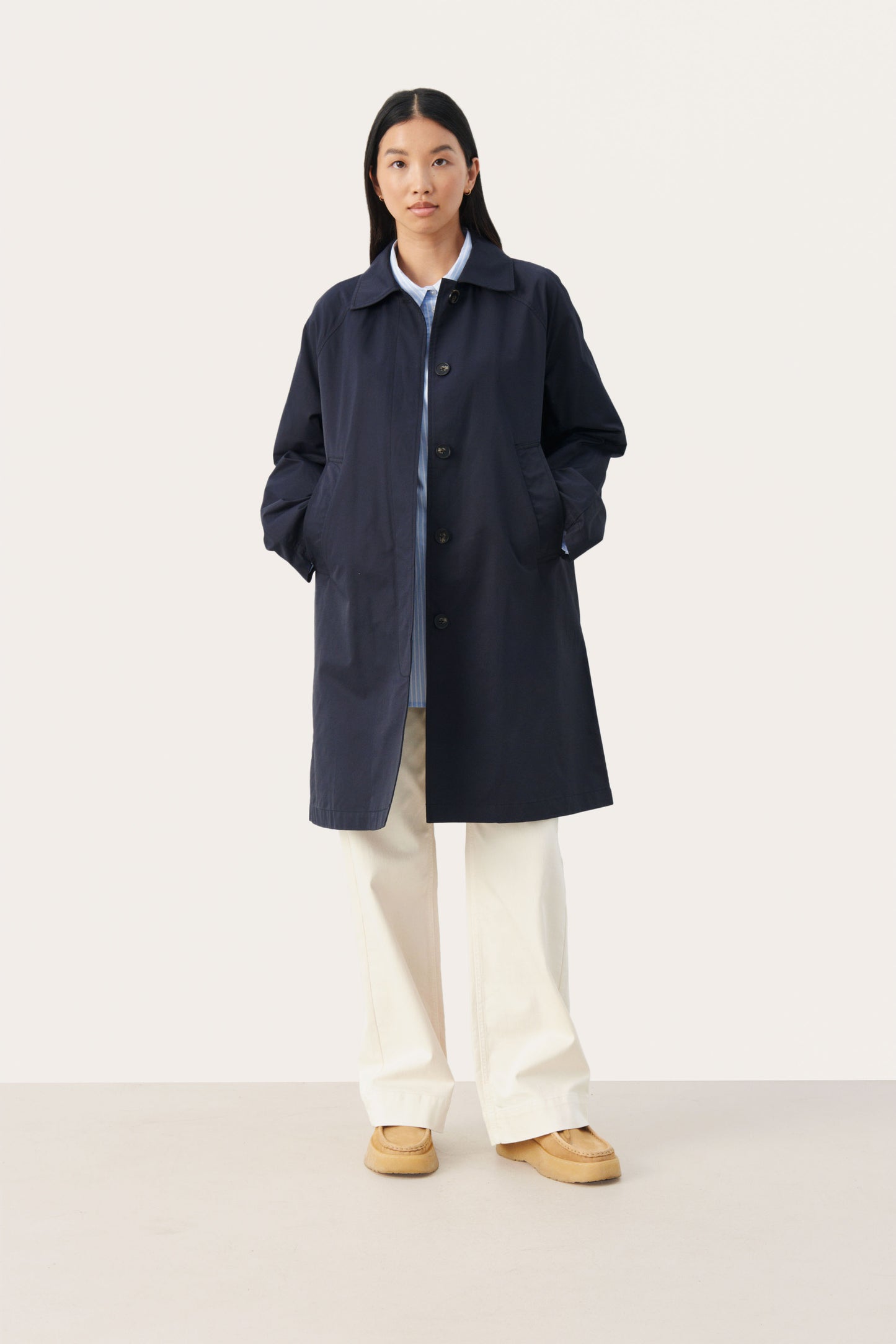 Part Two Navy Mac Jacket