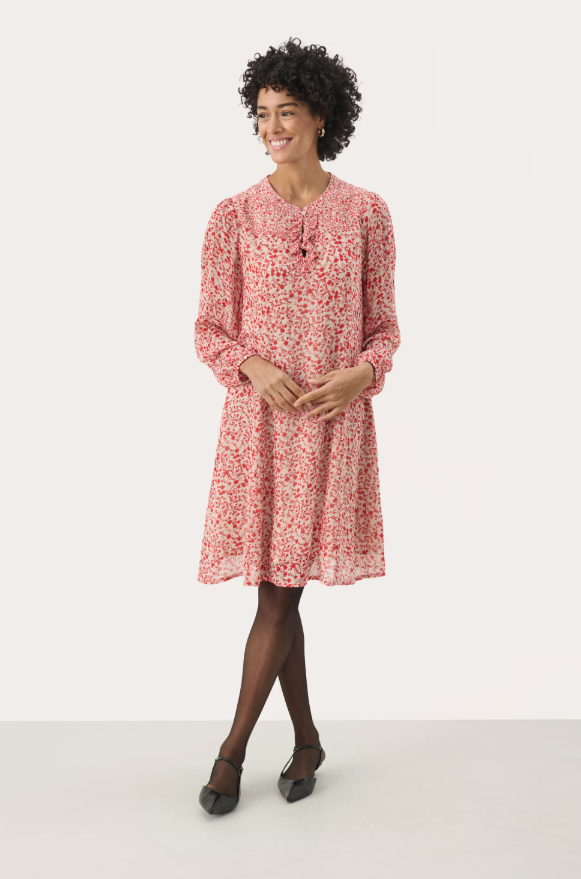Part Two Red Paisley Print Dress