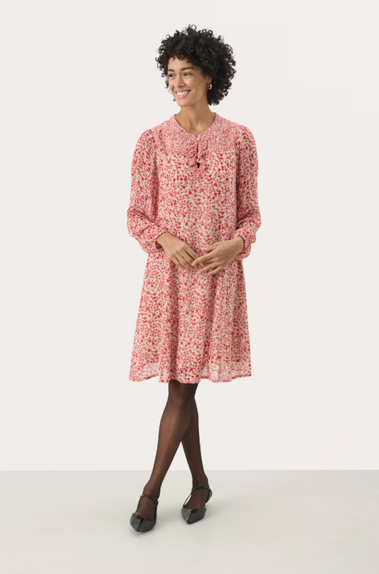 Part Two Red Paisley Print Dress