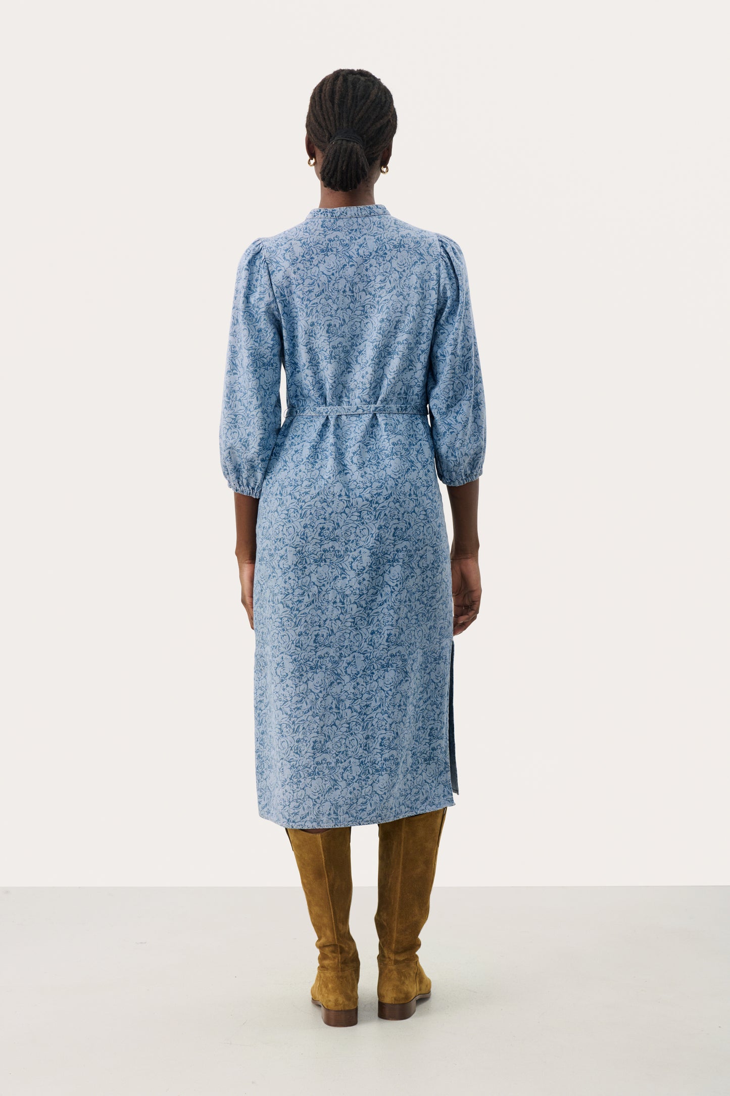 Part Two Printed Denim Dress