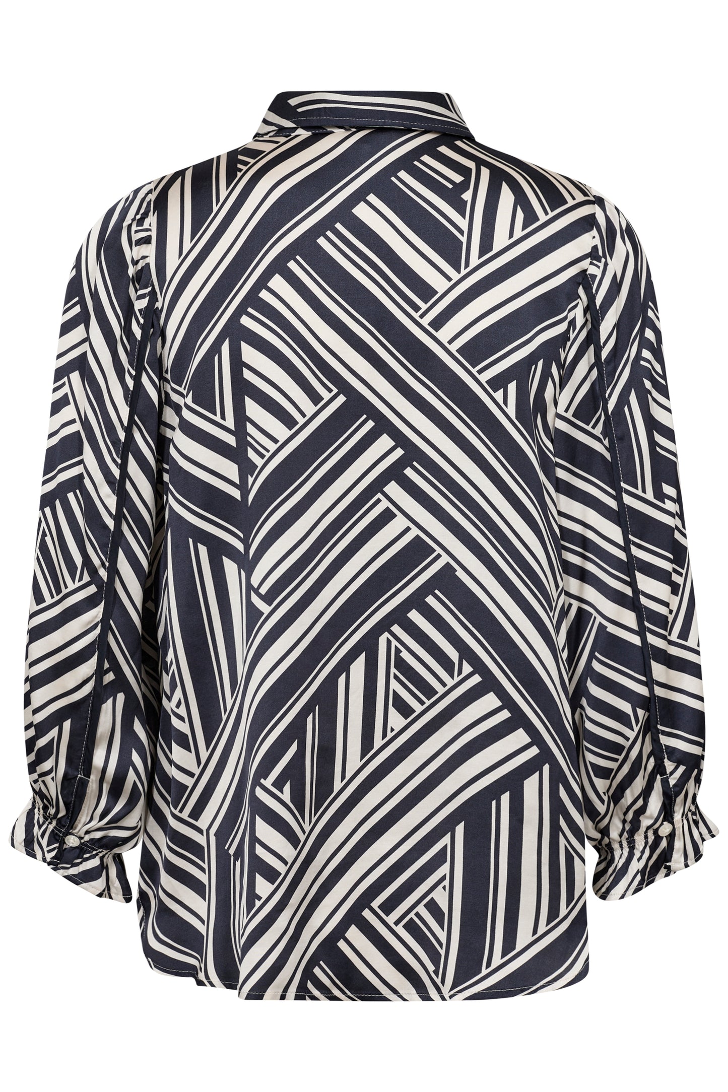 Part Two Navy and Cream Shirt