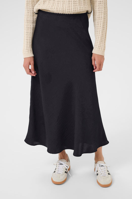 Part Two Dark Navy Midi Skirt