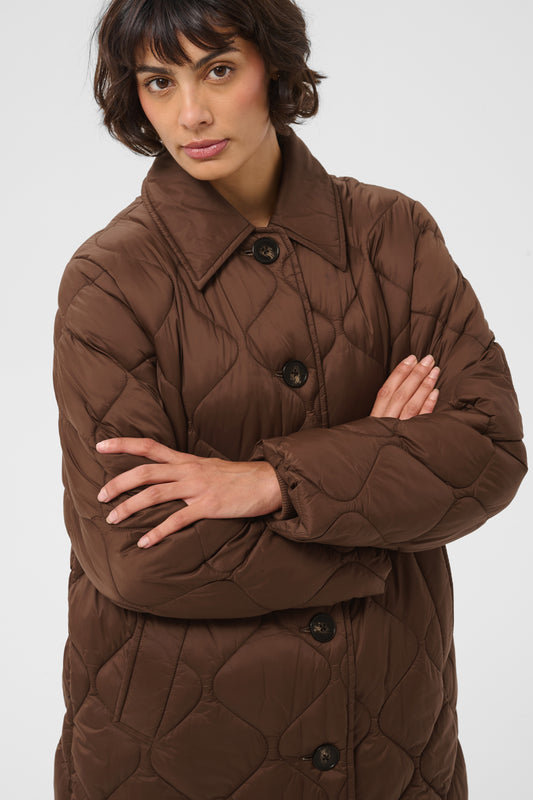 Part Two Carine Brown Quilted Coat
