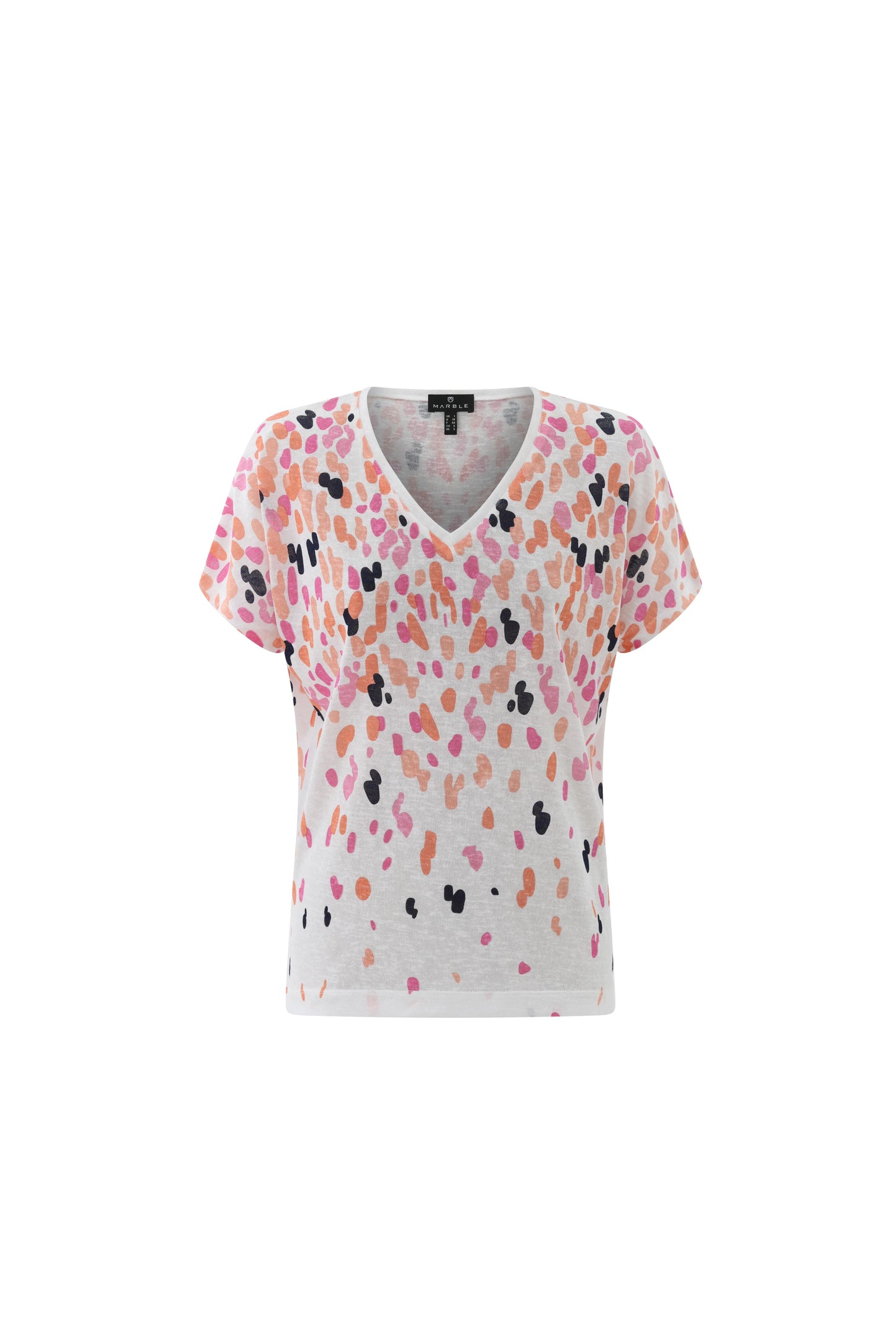 Marble Pink and Navy Confetti Top