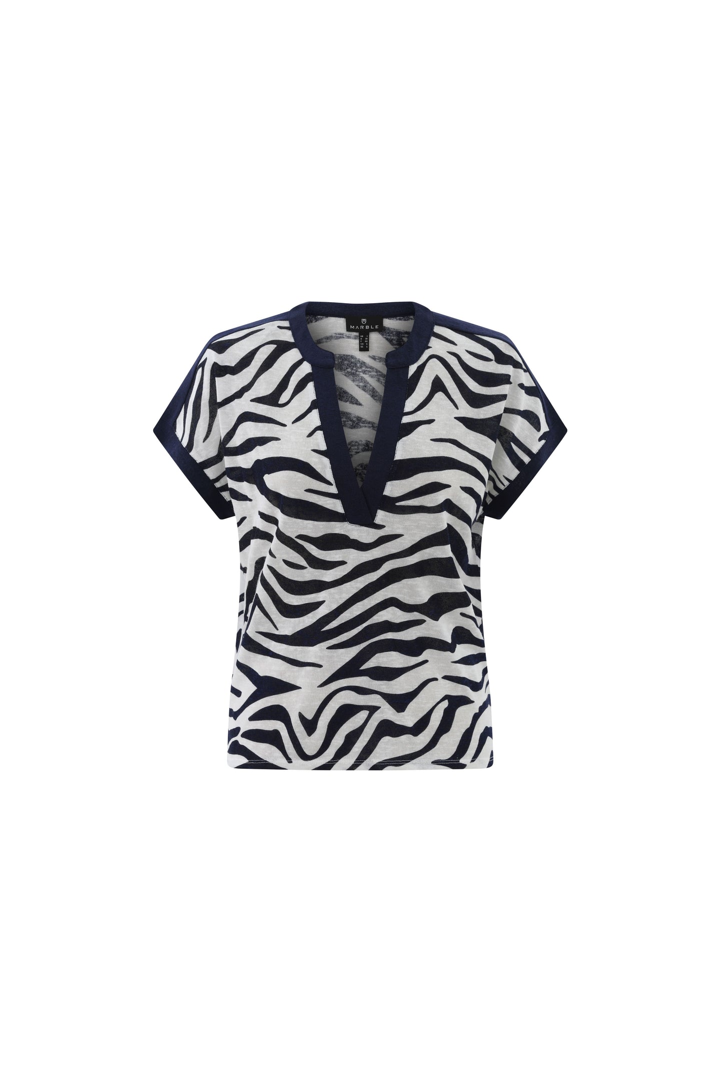 Marble Navy Zebra Top