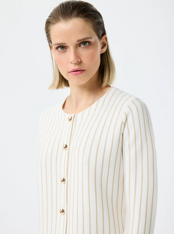 LEO&UGO Cream and Gold Cardigan
