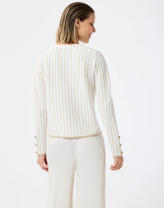 LEO&UGO Cream and Gold Cardigan