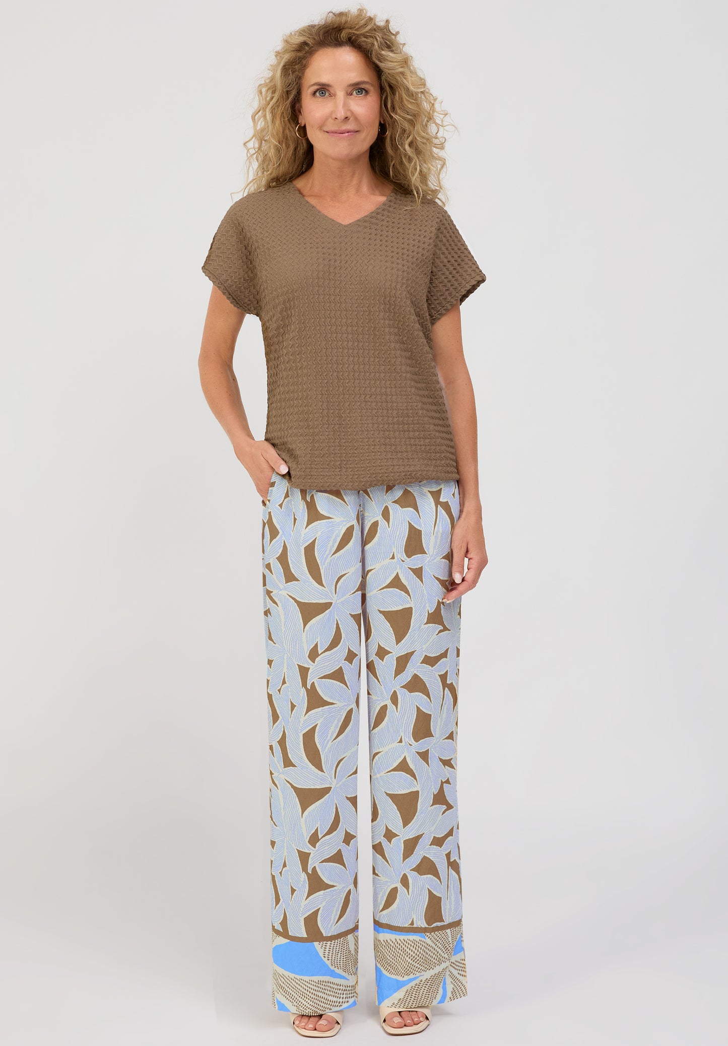 BIANCA Textured Bronzed Umber T-Shirt