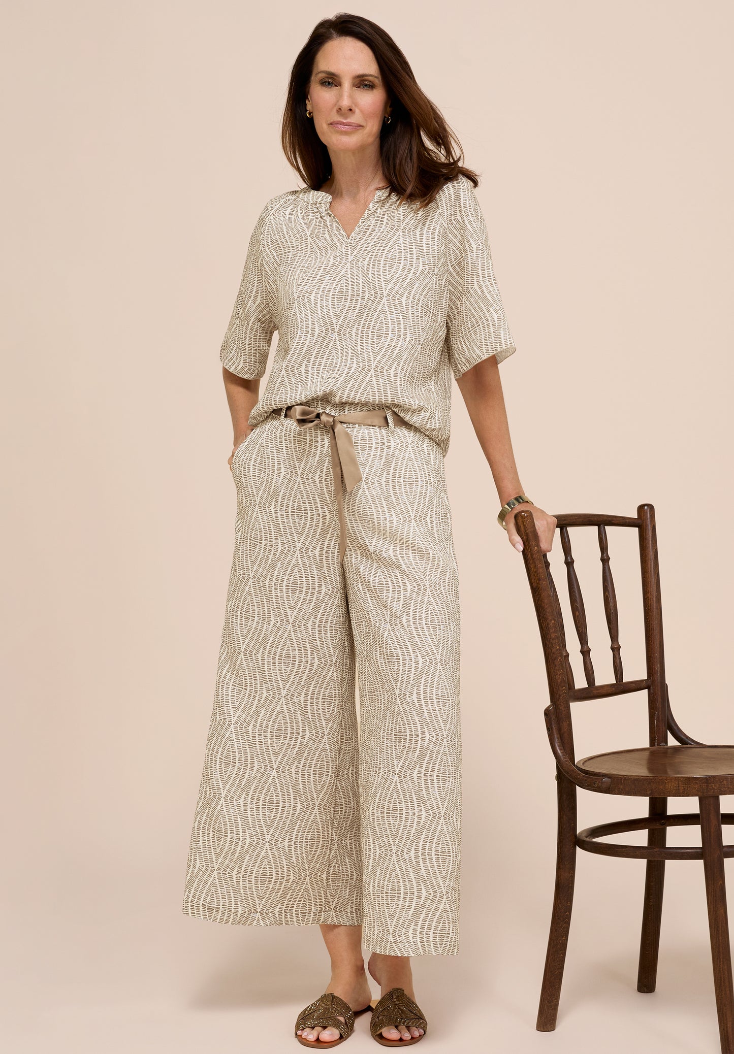 BIANCA Printed Belted Culotte