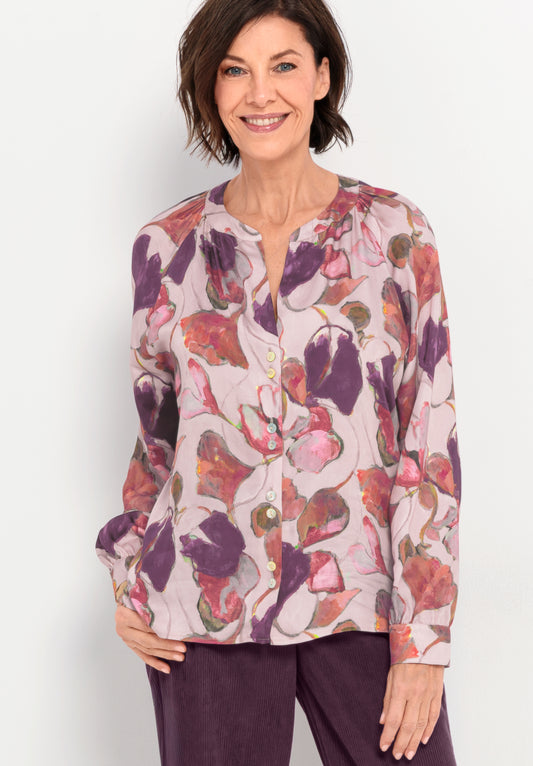 BIANCA Floral Print V-Neck Top