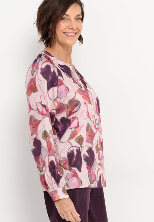 BIANCA Floral Print V-Neck Top