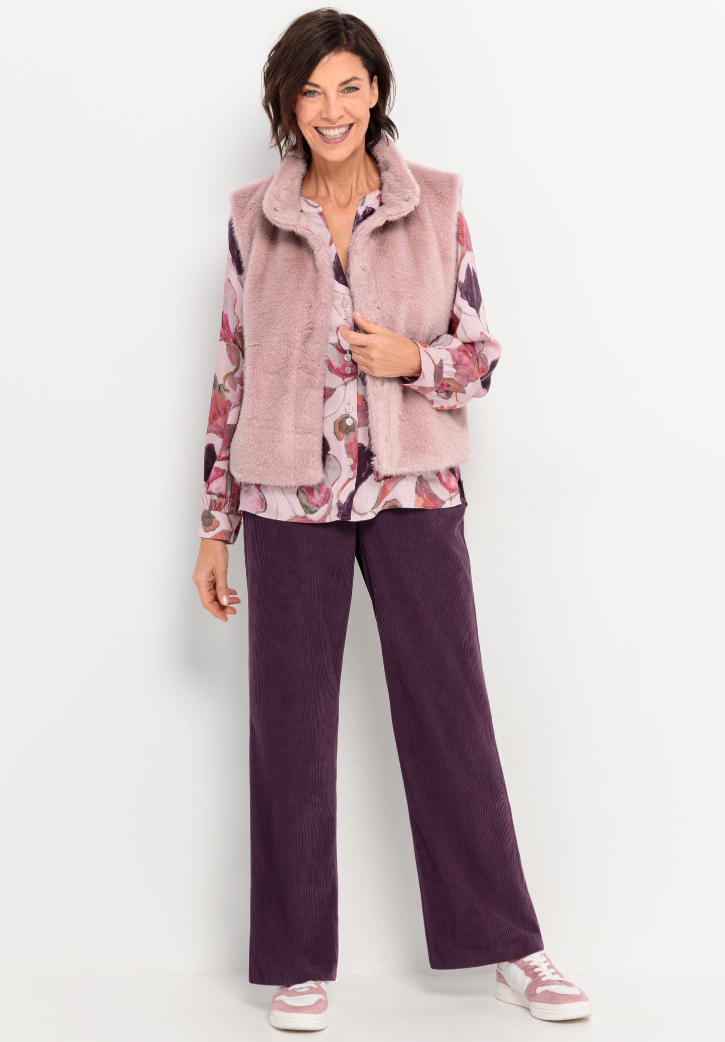 BIANCA Floral Print V-Neck Top