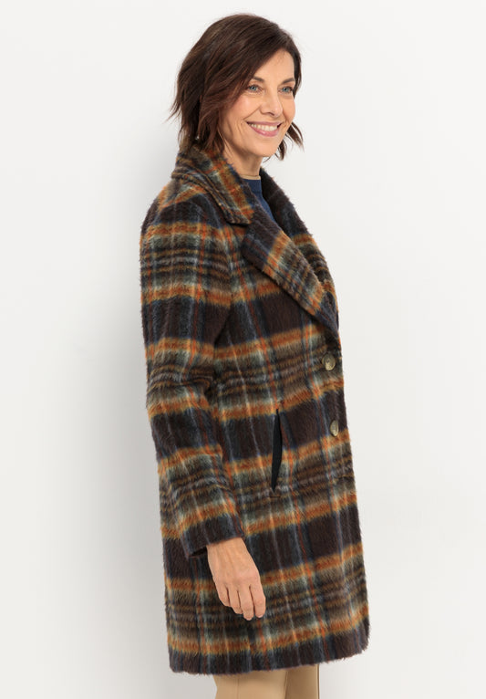 BIANCA Fluffy Check Jacket