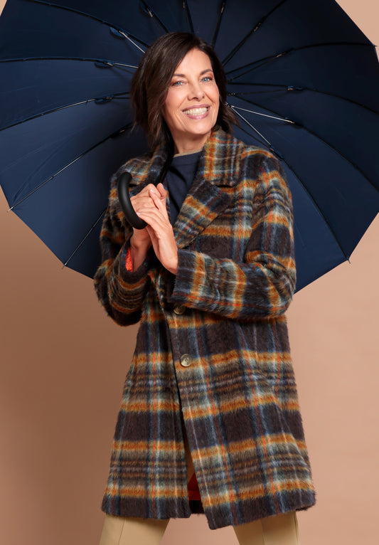 BIANCA Fluffy Check Jacket