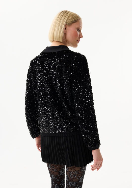 LEO&UGO Black Sequin Jacket