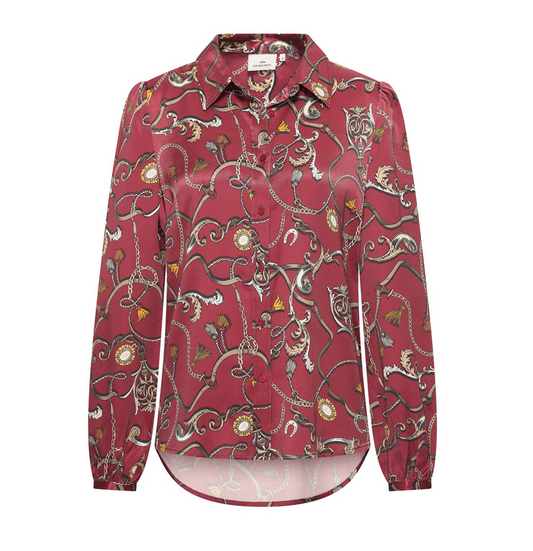 HV Society Burgundy Blouse