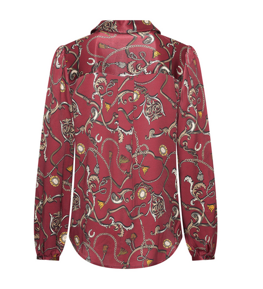 HV Society Burgundy Blouse