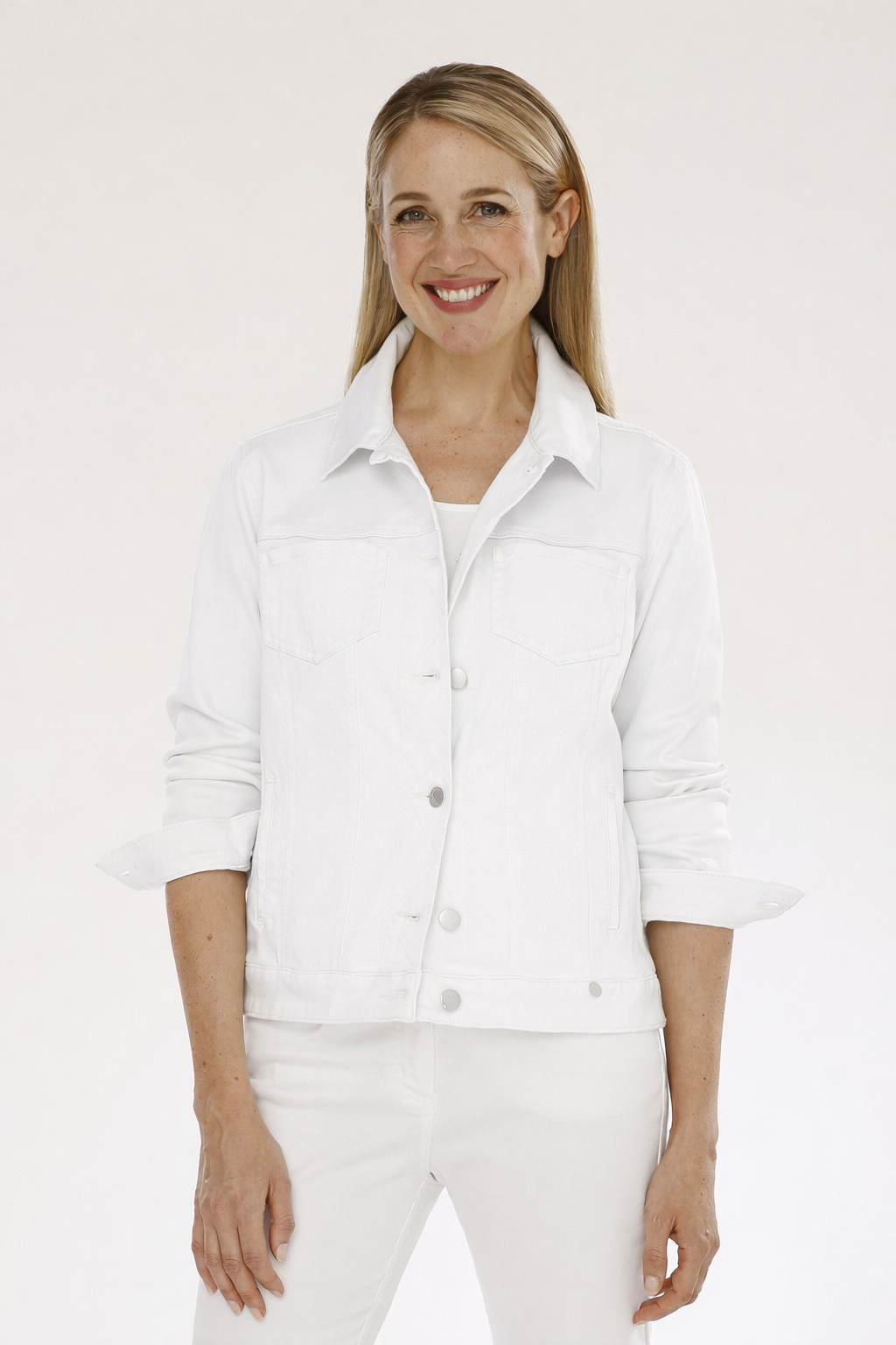Gollehaug White Denim Style Jacket