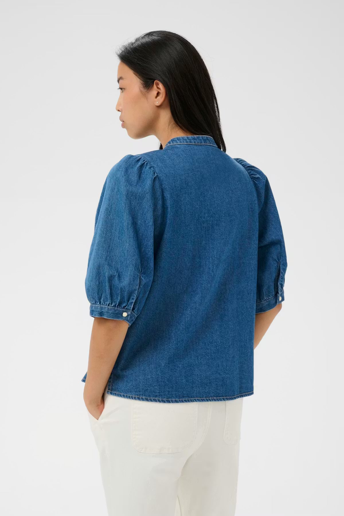 Part Two Alesia Blue Denim Blouse