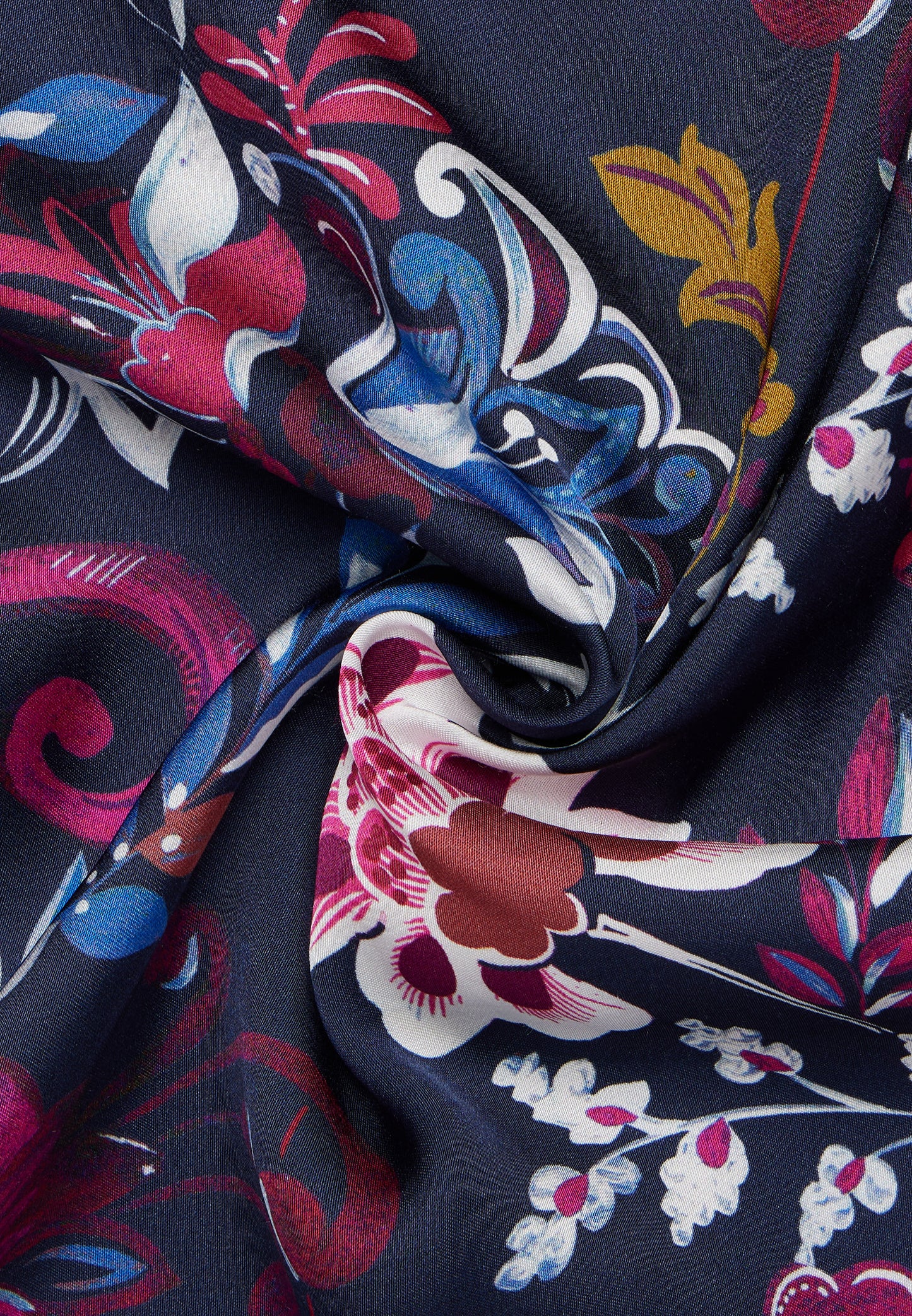 ETERNA Navy Colourful Floral Classic Shirt