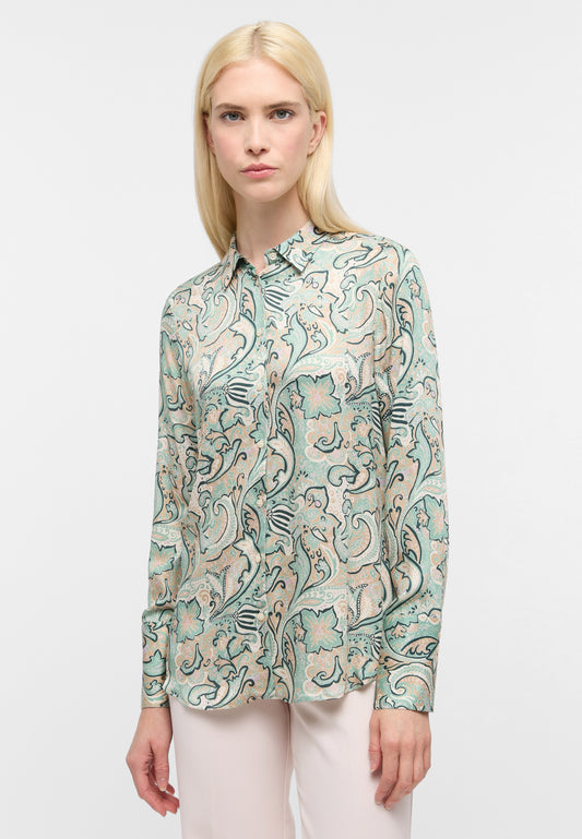 ETERNA Green Floral Classic Shirt