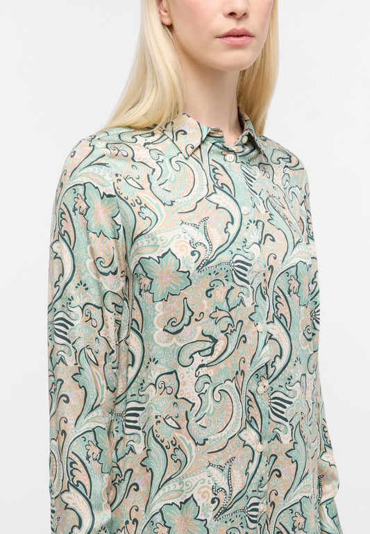 ETERNA Green Floral Classic Shirt