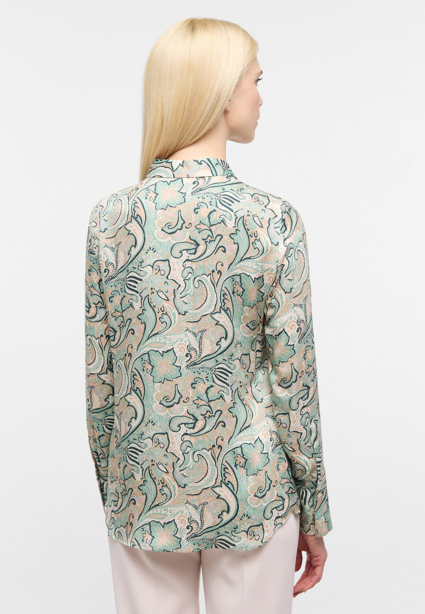ETERNA Green Floral Classic Shirt